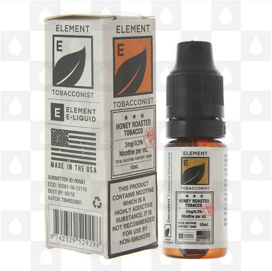 Honey Roasted Tobacco by Element E Liquid | Tobacconist Dripper Series | 10ml Bottles, Nicotine Strength: 0mg, Size: 10ml (1x10ml)