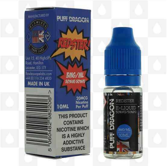 Redster by Puff Dragon | Flawless E Liquid | 10ml Bottles, Strength & Size: 00mg • 10ml