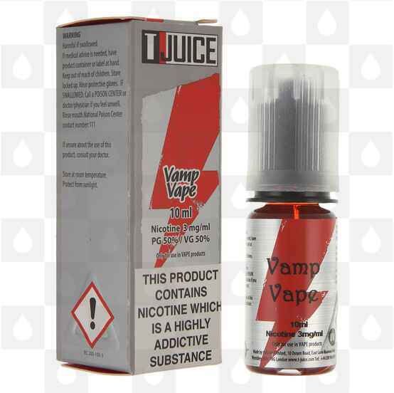 Vamp Vape by T-Juice, Nicotine Strength: 0mg, Size: 10ml (1x10ml)