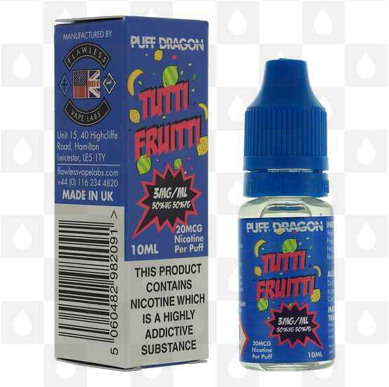 Tutti Frutti by Puff Dragon | Flawless E Liquid | 10ml Bottles, Nicotine Strength: 6mg, Size: 10ml (1x10ml)