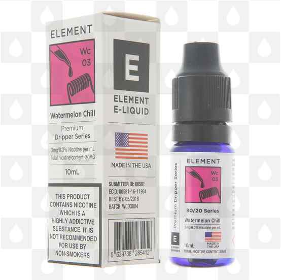Watermelon Chill by Element E Liquid | 10ml Bottles, Strength & Size: 00mg • 10ml • Out Of Date