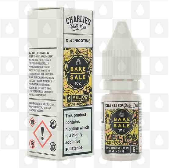 Yellow Butter Cake by Bake Sale - Charlies Chalk Dust, Nicotine Strength: 0mg, Size: 10ml (1x10ml)