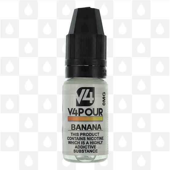 Banana by V4 V4POUR E Liquid | 10ml Bottles, Nicotine Strength: 0mg, Size: 10ml (1x10ml)