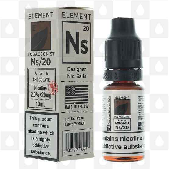 Chocolate Tobacco by Element NS20 E Liquid | 10ml Bottles, Nicotine Strength: NS 10mg, Size: 10ml (1x10ml)