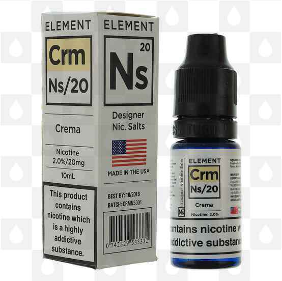 Crema by Element NS20 E Liquid | 10ml Bottles, Nicotine Strength: NS 20mg, Size: 10ml (1x10ml)