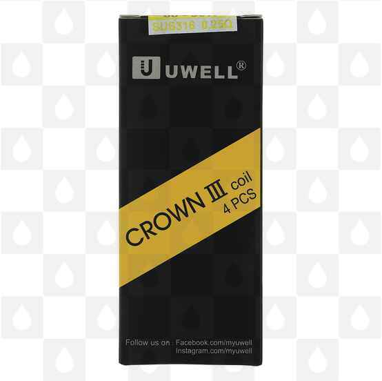 Crown 3 by Uwell Replacement Organic Cotton Coils (Box Of Four), Ohm: 0.25 (80-90W)