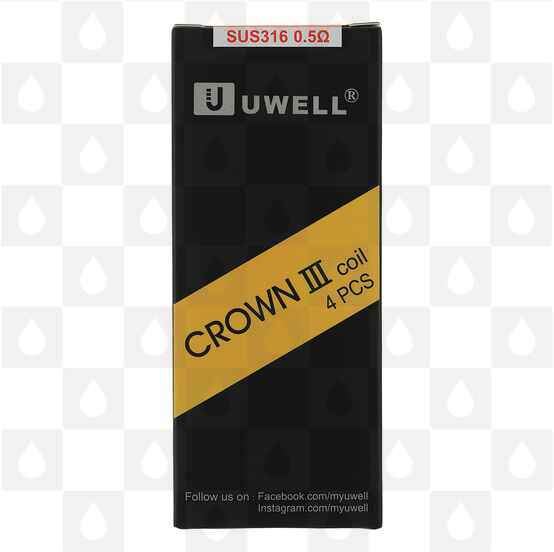 Crown 3 by Uwell Replacement Organic Cotton Coils (Box Of Four), Ohm: 0.5 (70-80W)