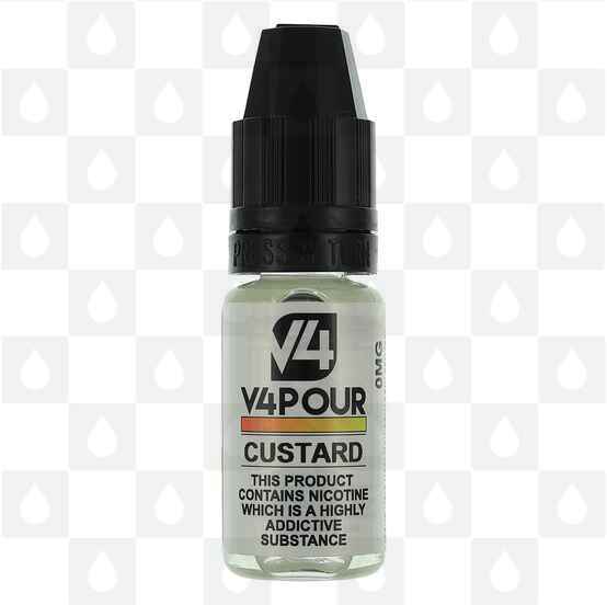 Custard by V4 V4POUR E Liquid | 10ml Bottles, Strength & Size: 18mg • 10ml • Out Of Date