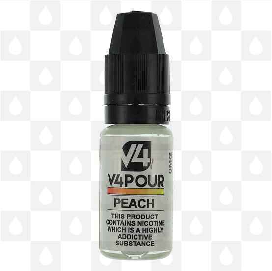 Peach by V4 V4POUR E Liquid | 10ml Bottles, Nicotine Strength: 0mg, Size: 10ml (1x10ml)
