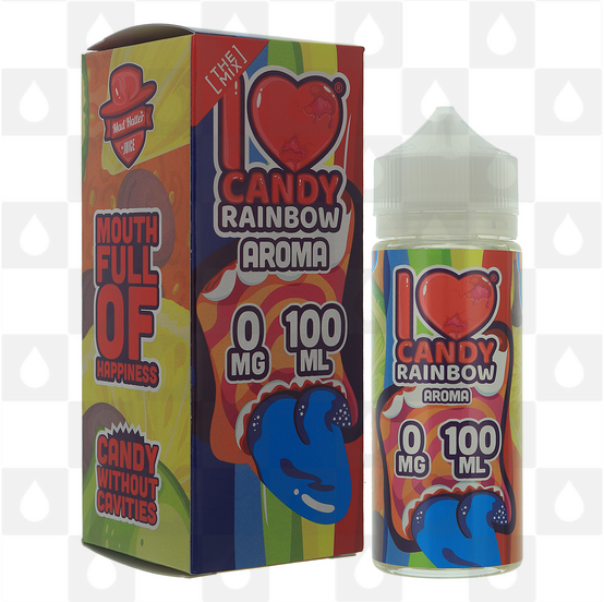 Rainbow I Love Candy by Mad Hatter E Liquid - 50ml & 100ml Short Fill, Size: 50ml (60ml Bottle) 
