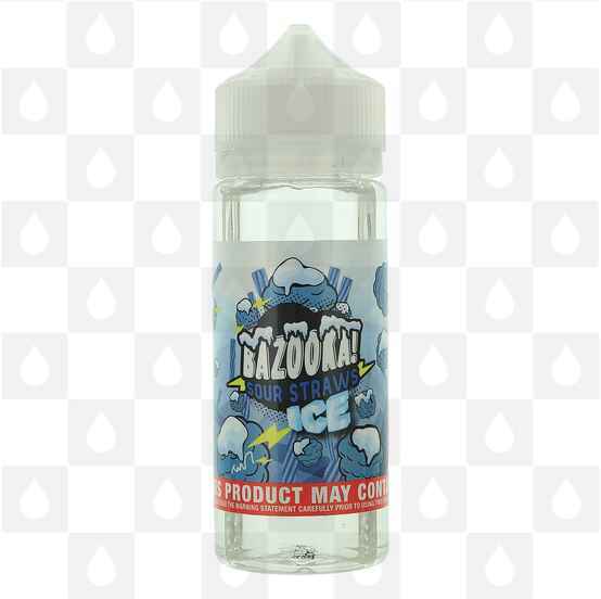 Blue Raspberry ICE Sour Straws by Bazooka E Liquid | 50ml & 100ml Short Fill, Size: 100ml (120ml Bottle)