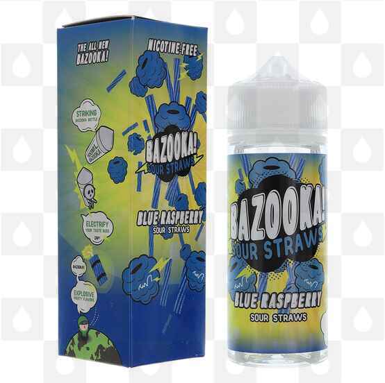 Blue Raspberry Sour Straws by Bazooka E Liquid | 100ml Short Fill