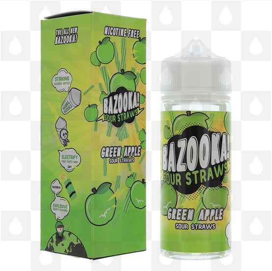 Green Apple Sour Straws by Bazooka E Liquid | 100ml Short Fill