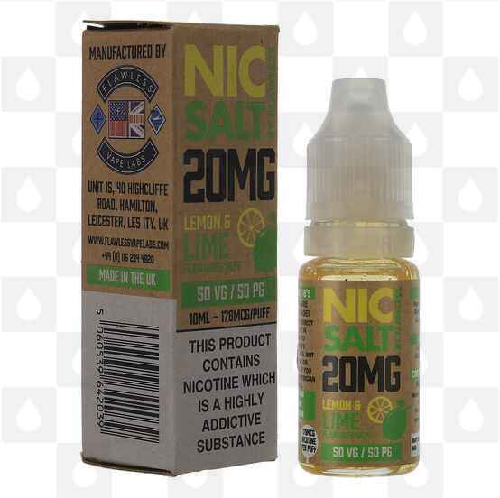 Lemon & Lime | Nic Salt by Flawless E Liquid | 10ml Bottles, Nicotine Strength: NS 20mg, Size: 10ml