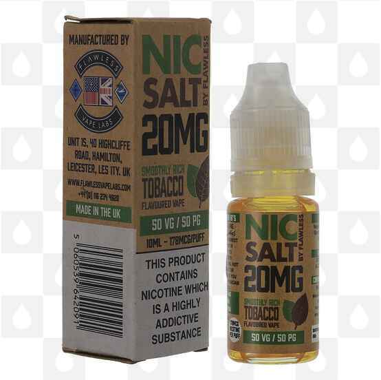 Smoothly Rich Tobacco | Nic Salt by Flawless E Liquid | 10ml Bottles, Nicotine Strength: NS 10mg, Size: 10ml