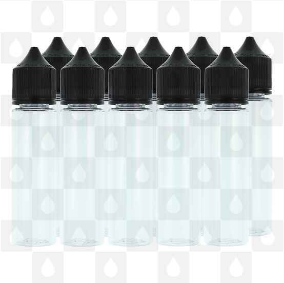 60ml Chubby V3 Bottle by Chubby Gorilla | Pack Of 10, Selected Colour: Clear Bottle / Black Cap