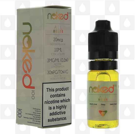 All Melon by Naked 100 E Liquid | 10ml Bottles, Nicotine Strength: 3mg, Size: 10ml (1x10ml)