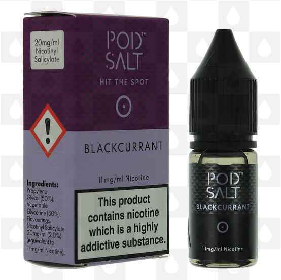 Blackcurrant Nicotine Salt by Pod Salt E Liquid | 10ml Bottles, Nicotine Strength: 11mg (20mg) Nic Salt, Size: 10ml