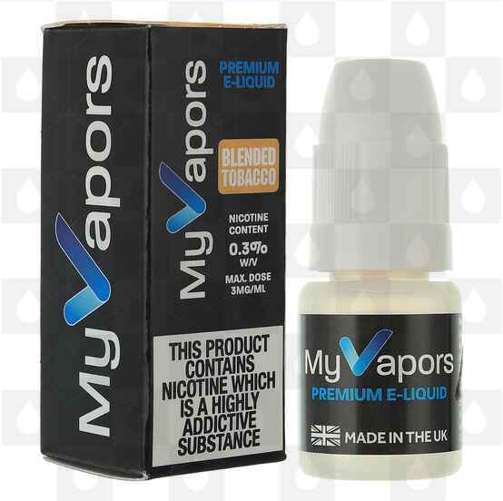 Blended Tobacco by My Vapors E Liquid | 10ml Bottles, Nicotine Strength: 3mg, Size: 10ml (1x10ml)