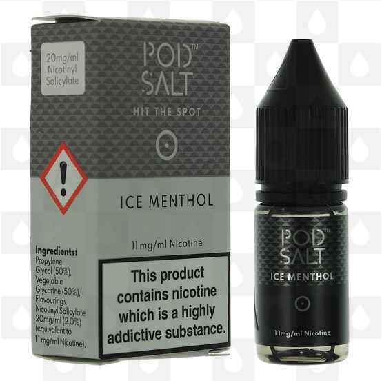 Ice Menthol Nicotine Salt by Pod Salt E Liquid | 10ml Bottles, Nicotine Strength: 11mg (20mg) Nic Salt, Size: 10ml