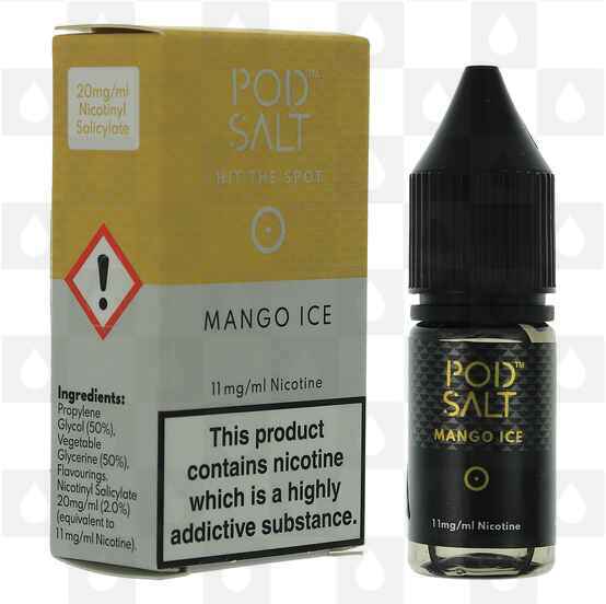 Mango Ice Nicotine Salt by Pod Salt E Liquid | 10ml Bottles, Nicotine Strength: 11mg (20mg) Nic Salt, Size: 10ml