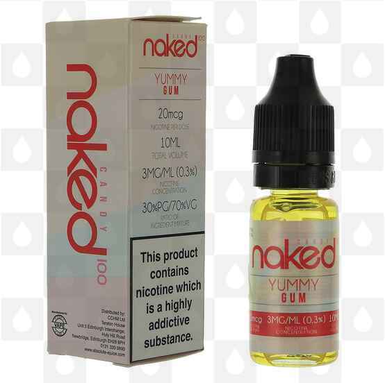 Yummy Gum by Naked 100 E Liquid | Candy | 10ml Bottles, Nicotine Strength: 3mg, Size: 10ml (1x10ml)