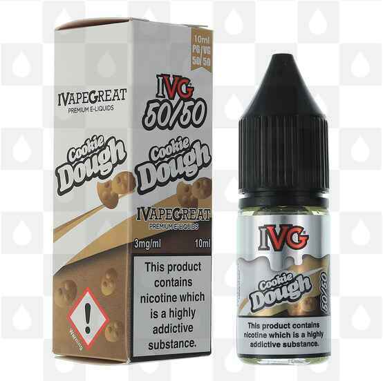 Cookie Dough 50/50 by IVG Desserts E Liquid | 10ml Bottles, Nicotine Strength: 12mg, Size: 10ml (1x10ml)