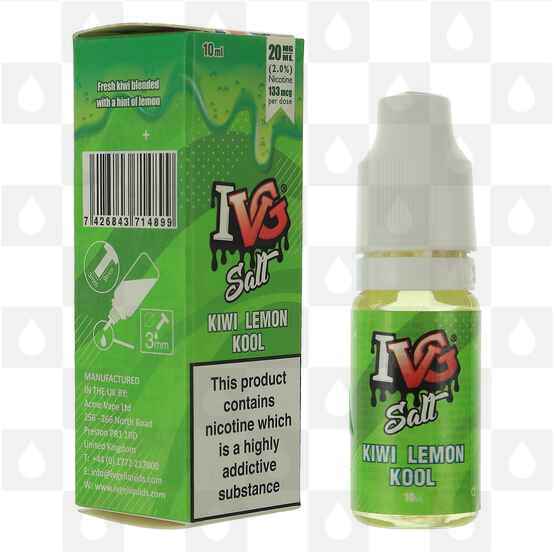 Kiwi Lemon Kool by IVG Salt E Liquid | 10ml Bottles, Nicotine Strength: NS 10mg, Size: 10ml (1x10ml)
