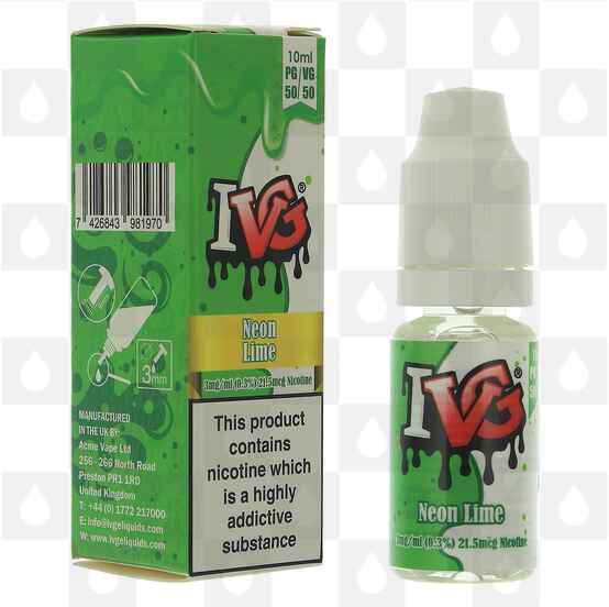 Neon Lime 50/50 by IVG E Liquid | 10ml Bottles, Nicotine Strength: 12mg, Size: 10ml (1x10ml)