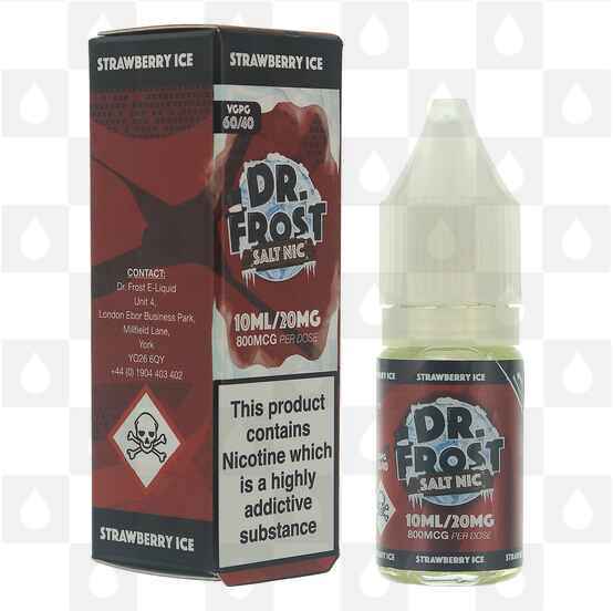 Strawberry Ice Nic Salt by Dr. Frost E Liquid | 10ml Bottles, Nicotine Strength: NS 20mg, Size: 10ml (1x10ml)