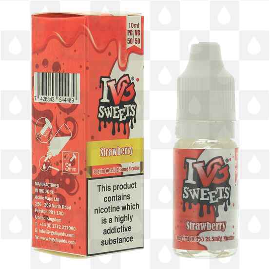 Strawberry Sweets 50/50 by IVG Sweets E Liquid | 10ml Bottles, Nicotine Strength: 12mg, Size: 10ml (1x10ml)