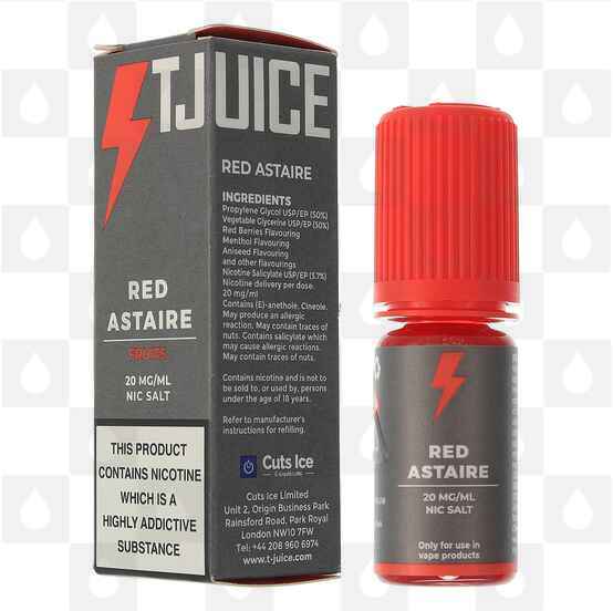 Red Astaire Nic Salt by T-Juice E Liquid | 10ml Bottles, Nicotine Strength: NS 20mg, Size: 10ml (1x10ml)