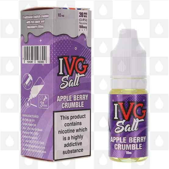 Apple Berry Crumble Salt Nic by IVG E Liquid | 10ml Bottles, Nicotine Strength: NS 10mg, Size: 10ml