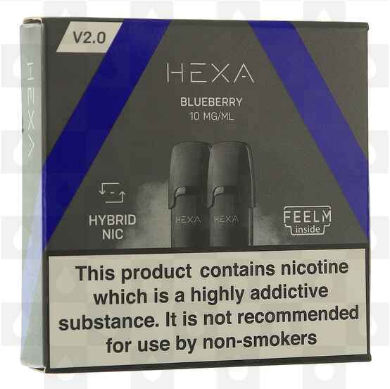 Blueberry Hexa V2.0 Replacement E-Liquid Pods, Nicotine Strength: NS 10mg