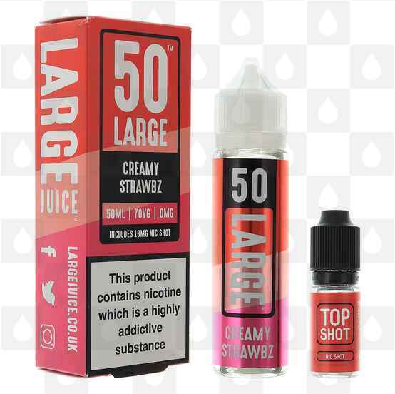 Creamy Strawbz by 50 Large E Liquid | 50ml Short Fill