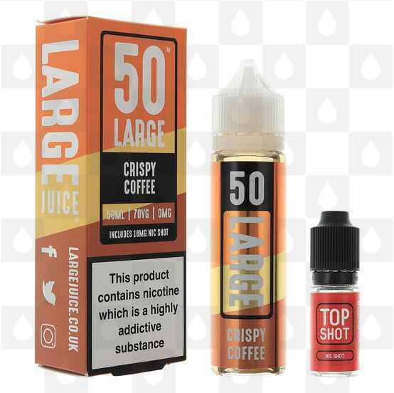 Crispy Coffee by 50 Large E Liquid | 50ml Short Fill