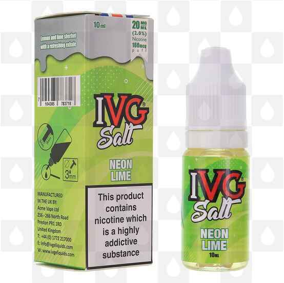 Neon Lime Salt Nic by IVG E Liquid | 10ml Bottles, Nicotine Strength: NS 20mg, Size: 10ml