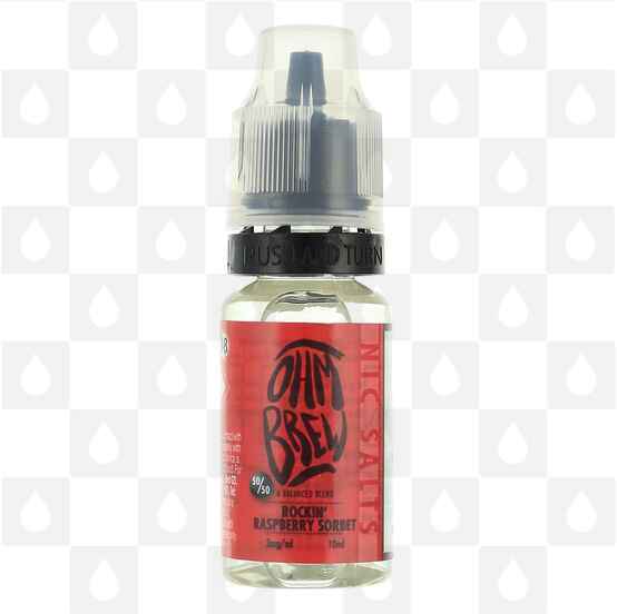 Rockin' Raspberry Sorbet by Ohm Brew Nic Salt E Liquid | 10ml Bottles, Nicotine Strength: NS 18mg, Size: 10ml (1x10ml)