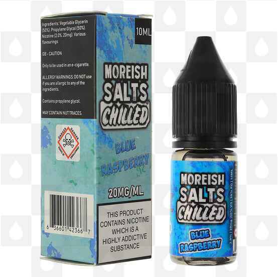 Blue Raspberry | Chilled by Moreish Salts E Liquid | 10ml Bottles, Nicotine Strength: NS 20mg, Size: 10ml (1x10ml)