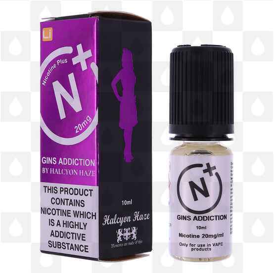 Gins Addiction Nicotine Plus by Halcyon Haze E Liquid | 10ml Bottles, Nicotine Strength: NS 20mg, Size: 10ml (1x10ml)