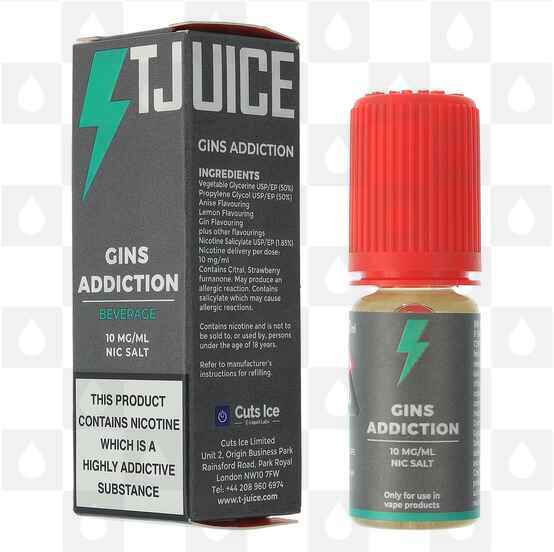 Gins Addiction Nicotine Plus by Halcyon Haze E Liquid | 10ml Bottles, Nicotine Strength: NS 10mg, Size: 10ml (1x10ml)