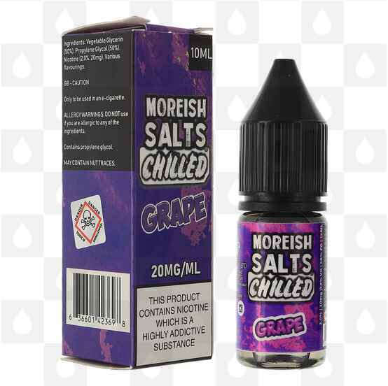Grape | Chilled by Moreish Salts E Liquid | 10ml Bottles, Nicotine Strength: NS 20mg, Size: 10ml (1x10ml)