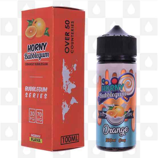 Orange Horny Bubblegum by Horny Flava E Liquid 100ml Short Fill, Strength & Size: 0mg • 100ml (120ml Bottle) - Out Of Date