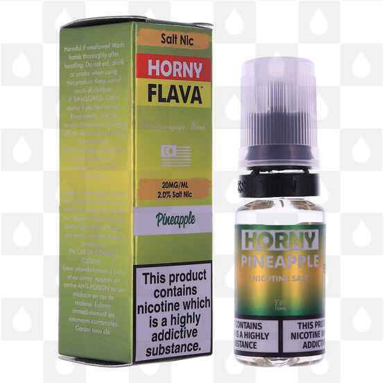 Pineapple Nic Salt 20mg by Horny Flava E Liquid | 10ml Bottles, Strength & Size: 20mg • 10ml • Out Of Date