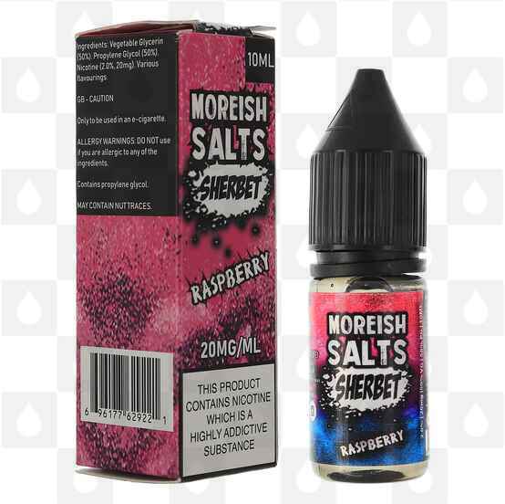 Raspberry | Sherbet by Moreish Salts E Liquid | 10ml Bottles, Nicotine Strength: NS 10mg, Size: 10ml (1x10ml)
