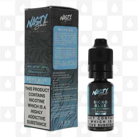 Sicko Blue by Nasty Salt E Liquid | 10ml Bottles, Nicotine Strength: NS 20mg, Size: 10ml (1x10ml)