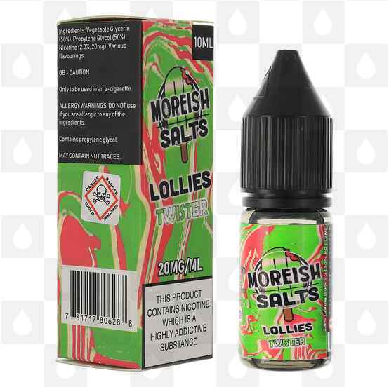 Twister | Lollies by Moreish Salts E Liquid | 10ml Bottles, Nicotine Strength: NS 20mg, Size: 10ml (1x10ml)