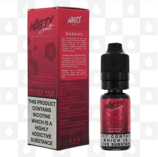 Wicked Haze by Nasty Salt E Liquid | 10ml Bottles, Nicotine Strength: NS 20mg, Size: 10ml (1x10ml)