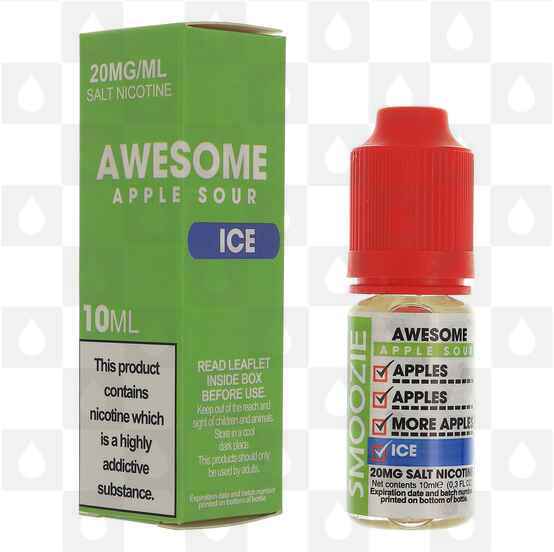 Awesome Apple Sour Ice Nic Salt 20mg by Smoozie E Liquid | 10ml Bottles