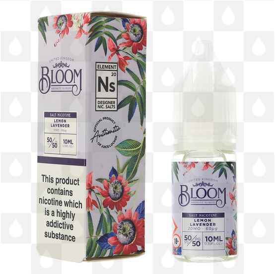 Lemon Lavender Nic Salt by Bloom E Liquid | 10ml Bottles, Nicotine Strength: NS 10mg, Size: 10ml (1x10ml)